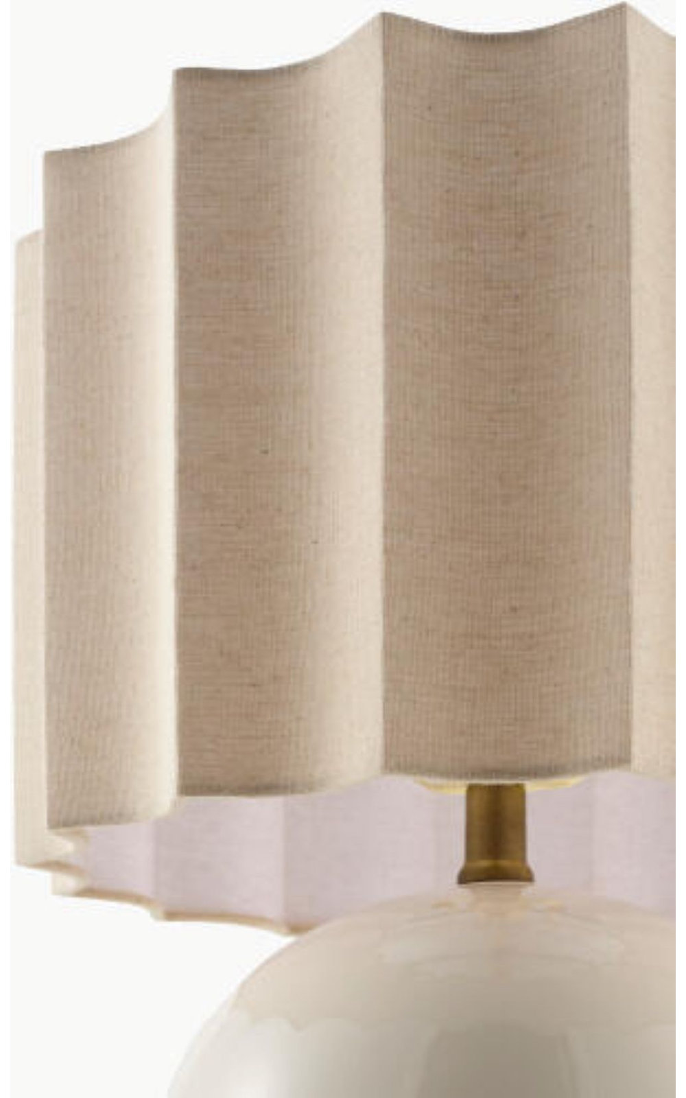 Laroche Ceramic Table Lamp, Cream