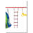 Rinbow Colour Interesting Four Function Swingset With Net Swing And Face To Face Metal Plastic Safe Swing Seat 550Lbs For Outdoor Playground For Age 3+