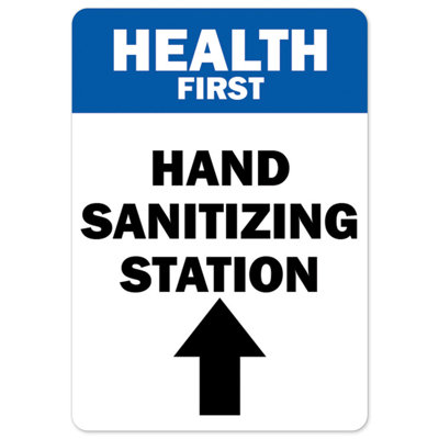 Health First Hand Sanitizing Station Safety Sign