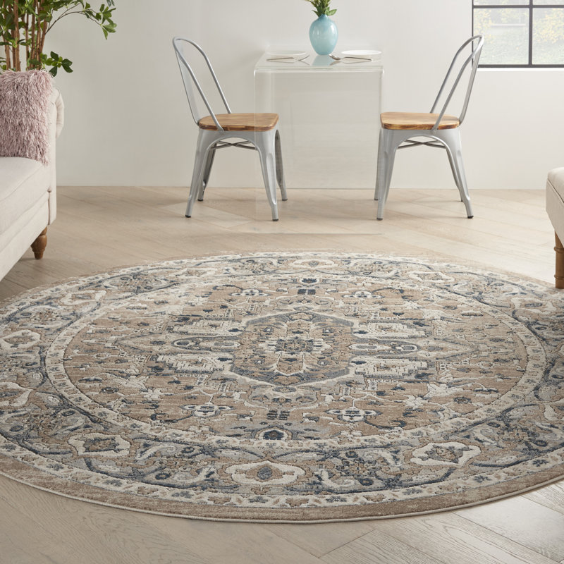 Shaune Oriental Indoor Rug, Round 7'10"