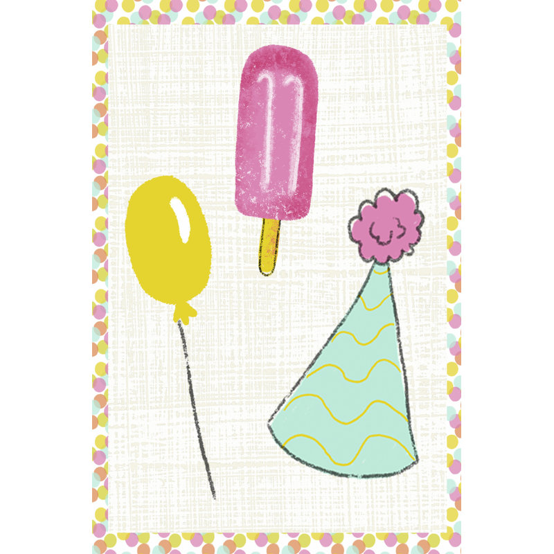 Pop Party I by Chariklia Zarris - No Frame Print on Canvas, 46cm H x 30cm W