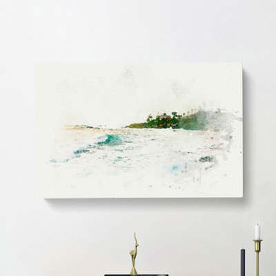 San Diego Seascape In Abstract - Wrapped Canvas
