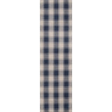Marlborough Wool Plaid Area Rug in Navy Blue/Ivory