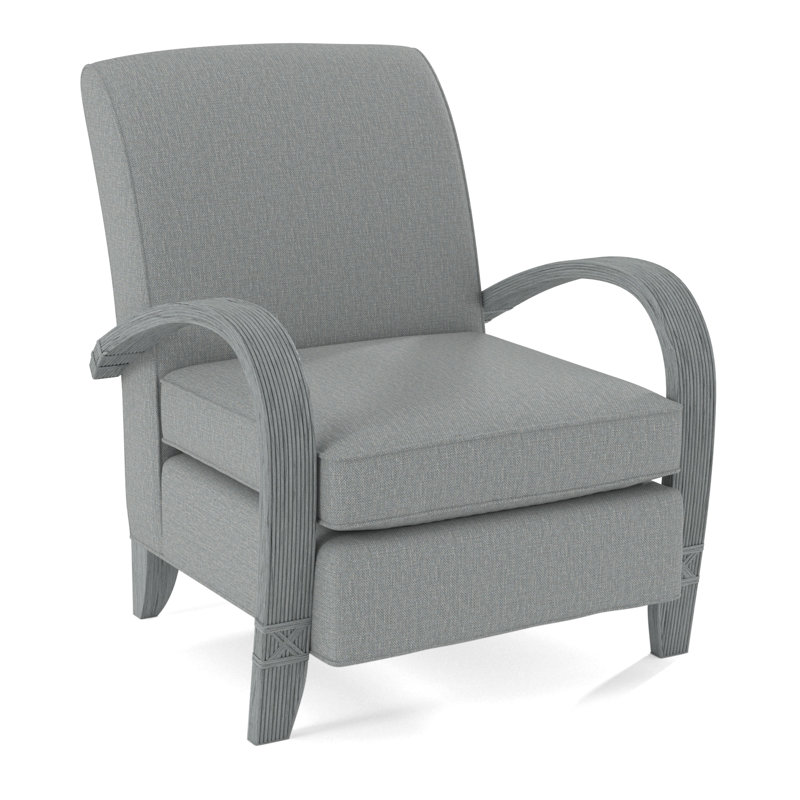 Vero Armchair, Light Blue Performance Fabric; 0851-55, Nickel