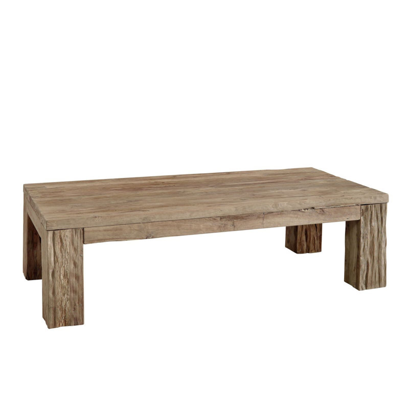 Bassano Solid Wood Four Leg Coffee Table, 45cm H x 160cm W x 80cm D