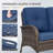 Valierius L-Shaped Outdoor Sectional Sofa Set With Swivel Glider Chairs, PE Wicker, Water-Resistant Cushions-641388788