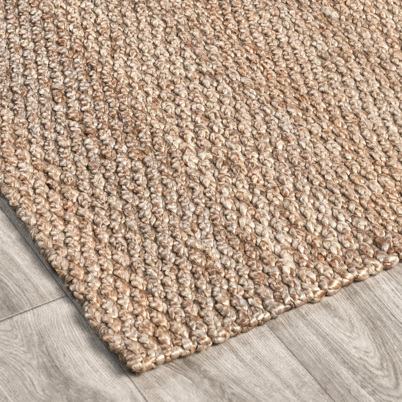 Santa Cruz Jute / Sisal Area Rug in Beige, Rectangle 9' x 12'