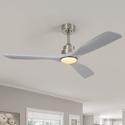 Ventilateur de plafond à intensité variable 52 po avec lumières DEL et télécommande 3 couleurs 6 vitesses Karlena