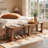 70" Solid Wood Entryway Bench