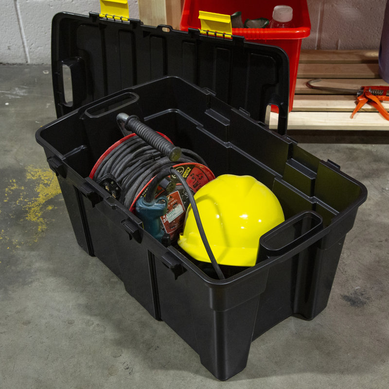 Wham Diy Trunk 48L Recycled Plastic Storage Box Black