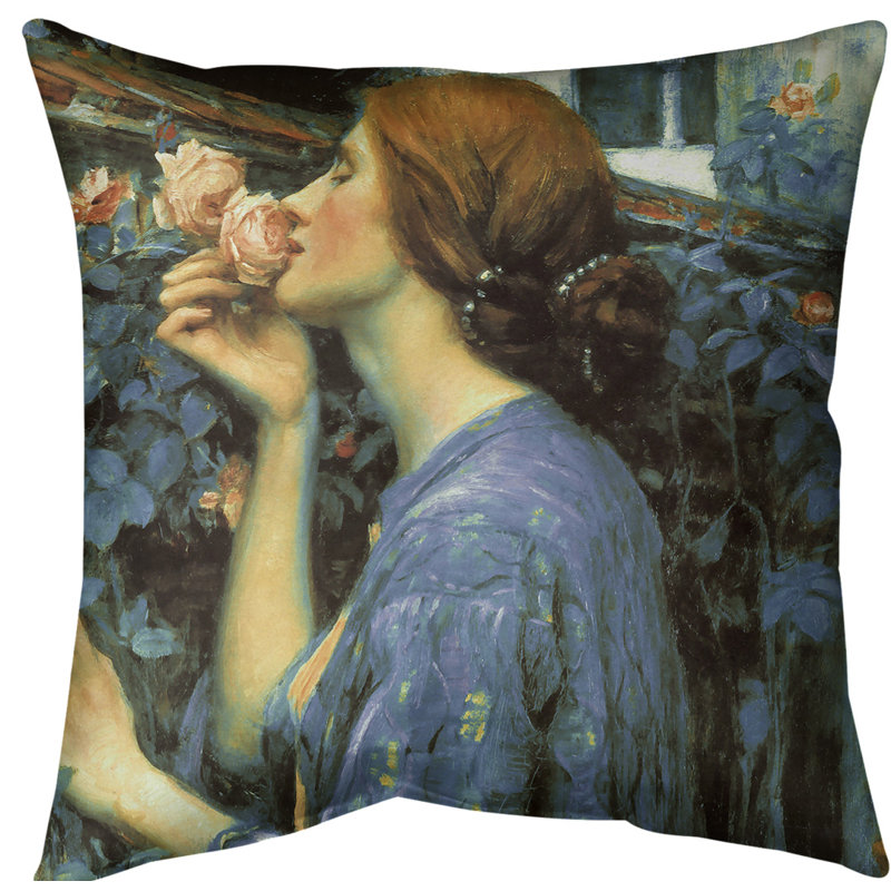 Coussin mon coussin dollar rose, Duvet synthétique, Bleu, Polyester filé