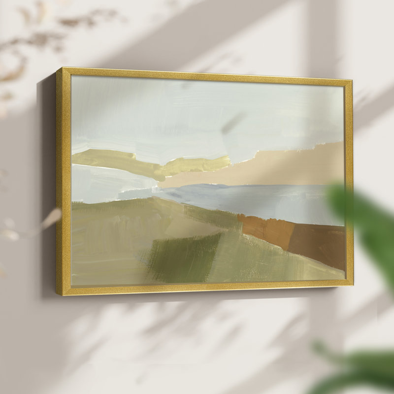 Stacked Landscape III - Reproduction encadrée - Restickable, H 11 po x l 14 po, Or