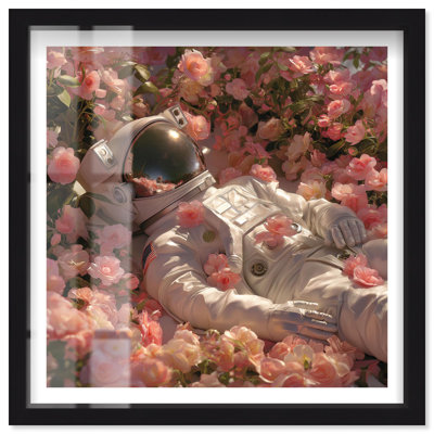Décoration murale Astral Rose Rest IV Shadowbox Print par Notoriart, cadre noir, 13 x 13