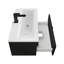 Meuble-lavabo mural moderne de 30 po de la collection Loft - noir / poignées noires-824064438-824064431