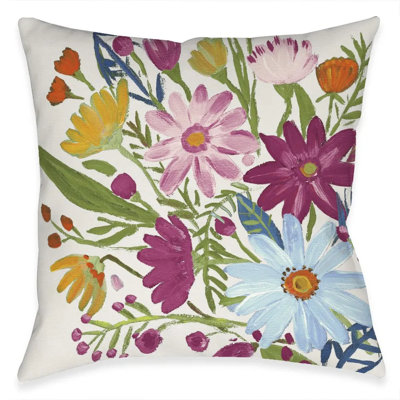 Coussin décoratif d'extérieur Bright Blossoming Daisy