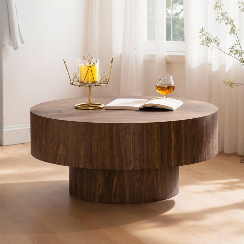 Table basse ronde en bois 30,51 "