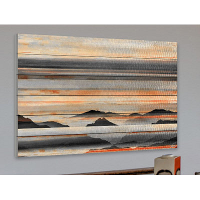 «Anim Desert Mountains», impression sur bois blanc