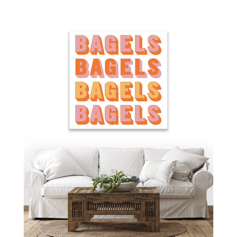 Yaffa G " Bagels ", 29" H x 31" W, Wrapped Canvas