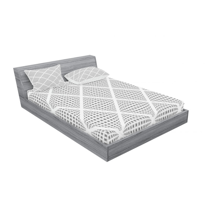 Ensemble de draps géométriques numériques à forme volumétrique numérique, Taies d'oreiller pour grand lit