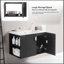 Ensemble de meuble-lavabo avec lavabo, deux portes et armoire à deux portes avec tablette de rangement ouverte à gauche, bois massif, sans les robinets-1279758687