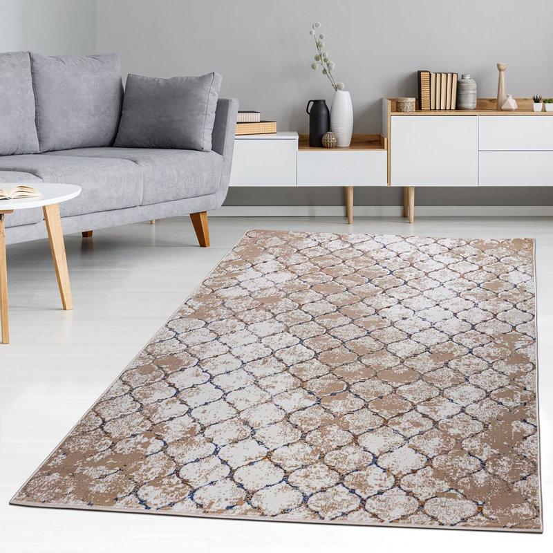 Tapis turc Chaiden-Crème, Rectangle 5 pi 3 po x 7 pi 2 po