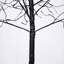 3 arbres avec lumières mauves - arbres artificiels noirs de 4 pi, 5 pi et 6 pi pour des vitrines créatives, pièce de système de branche articulée éclairée Spooky Glow, décor de maison hantée, vinyle ignifuge