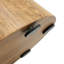 Table basse avec un design rond compact et une texture de grain de bois naturel, 19,6 po de diamètre, panneau de fibres à densité moyenne brun