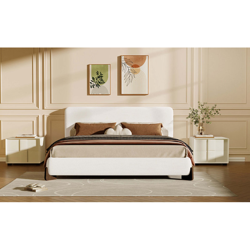 Elegant Terry Upholstered Bed, King