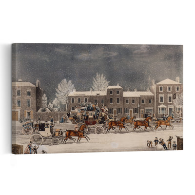 Home for Christmas Abstract, cheval contemporain, ville, arbre, impression murale