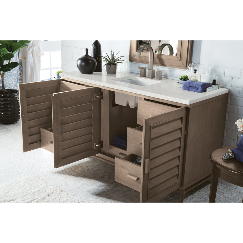 Portland 60'' W Single Vanity, Lime Delight, Widespread