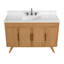 Taylor 48 in. Single Natural Teak Bathroom Vanity with Engineered Stone Top