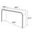 Minimalist Curved Waterfall Console Table with Wood Bead Trim,  Entryway Accent Table for Foyer, Hallway-1896198195