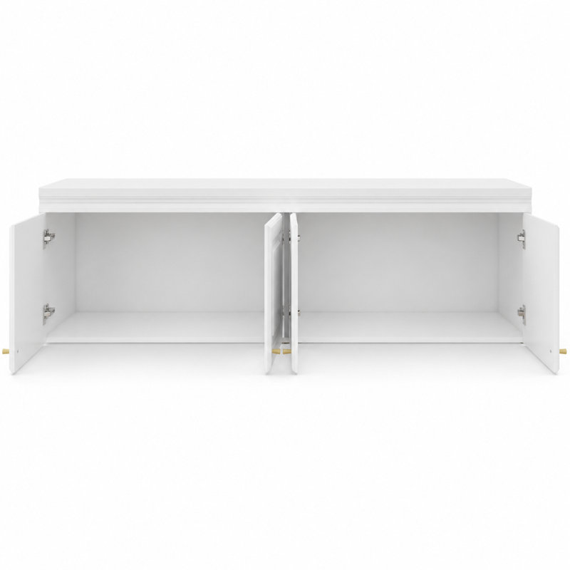 Ensemble de 2 armoires de rangement suspendues de 110,2 po de largeur, avec 7 portes et moulures couronnées