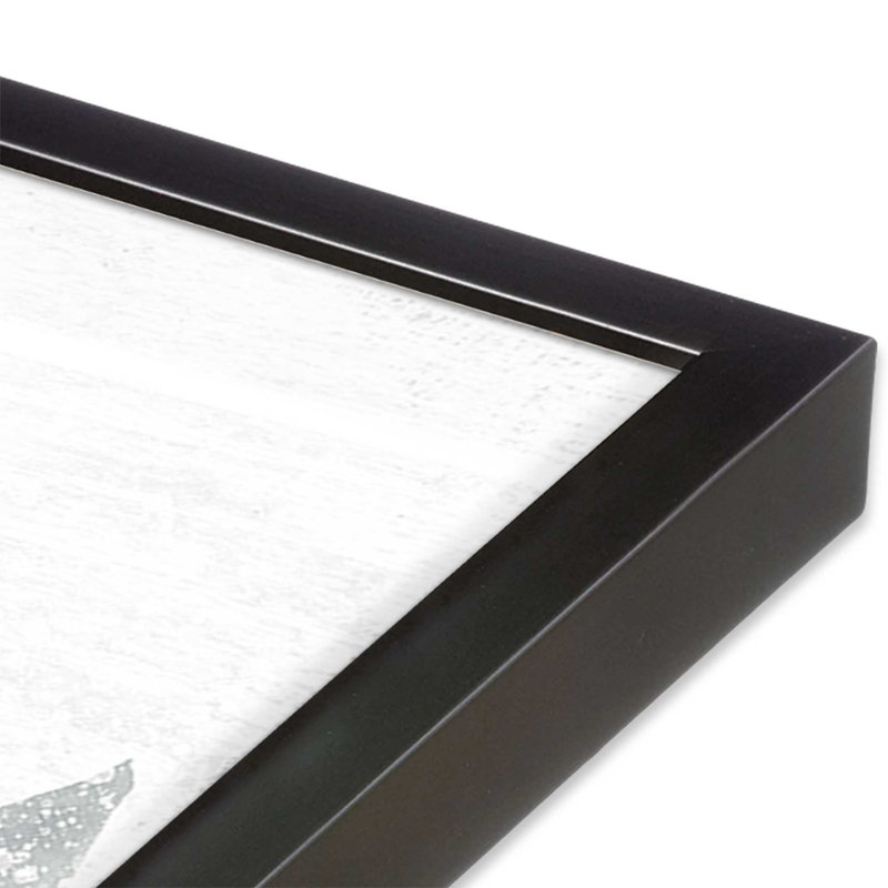 Camionnette rouge, arbre de Noël imprimé, H 13,75 po x l 13,75 po, Cadre simple en zinc patiné, bois massif