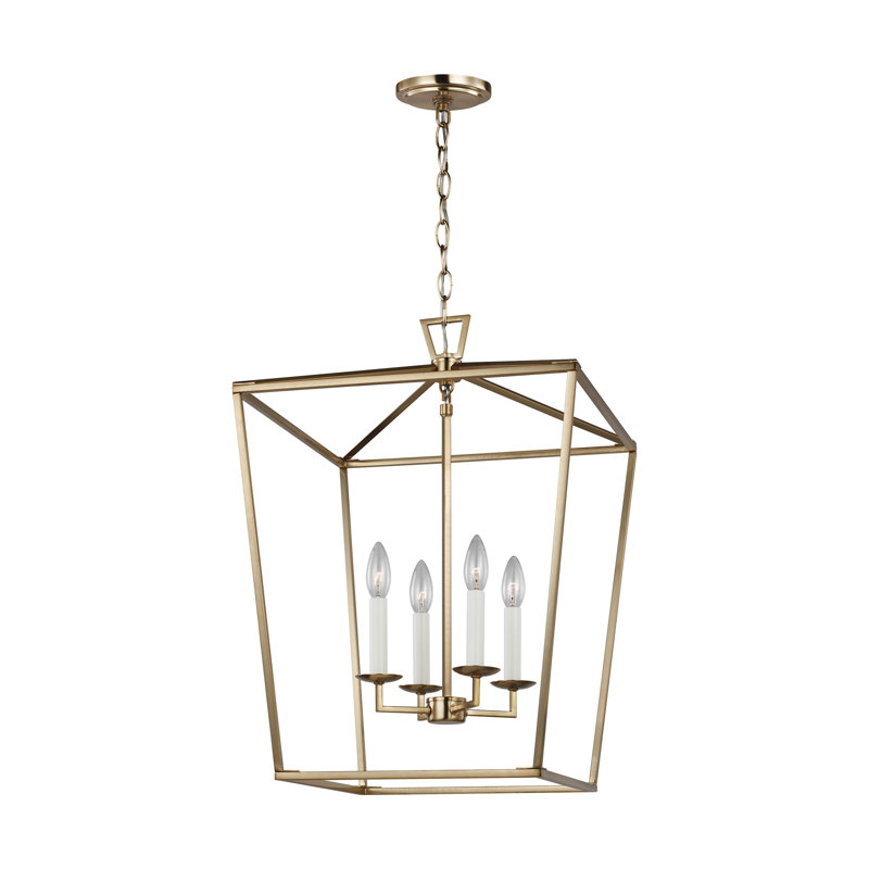 Dianna 4 - Light Chandelier, 24.4"H x 17"W x 17"D, Satin Bronze, No 