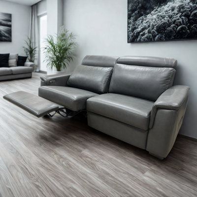 Sofa 2 Seater Power Recliner Leather