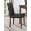 Ensemble de 2 chaises d'appoint avec dossier et siège en similicuir