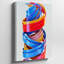 Toile, composition abstraite vibrante mettant en vedette des rubans translucides coulants de couleur, art mural entrelacé dans une danse dynamique, art mural sur toile-2008937233
