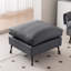 Cuir convertible en forme de L 104,5 po, gris foncé, avec
