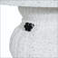 Table d'appoint vintage MGO avec base de parasol, marbre blanc