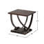 Table de bout en nickel noir avec tablette inférieure
