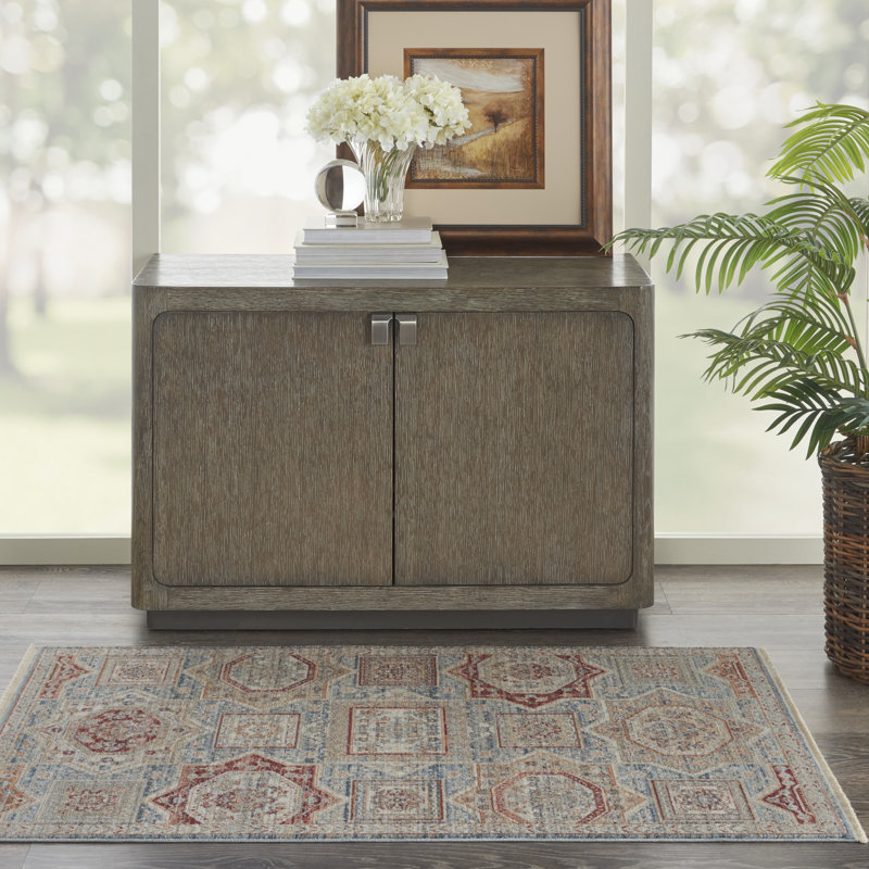 Sinue Geometric Indoor Rug, Rectangle 3' x 5'