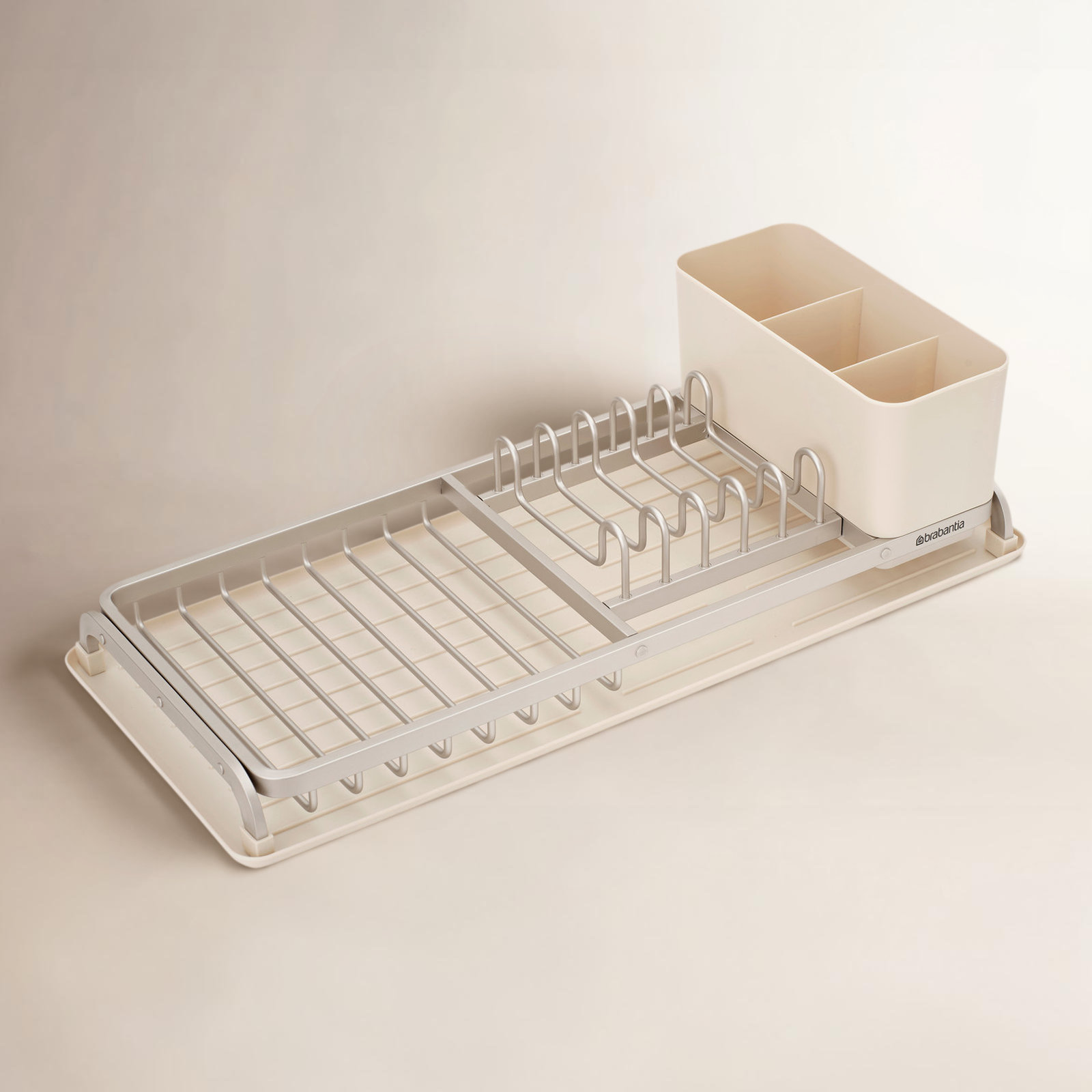 Brabantia Sink Side Compact Dish Drying Rack, Soft Beige