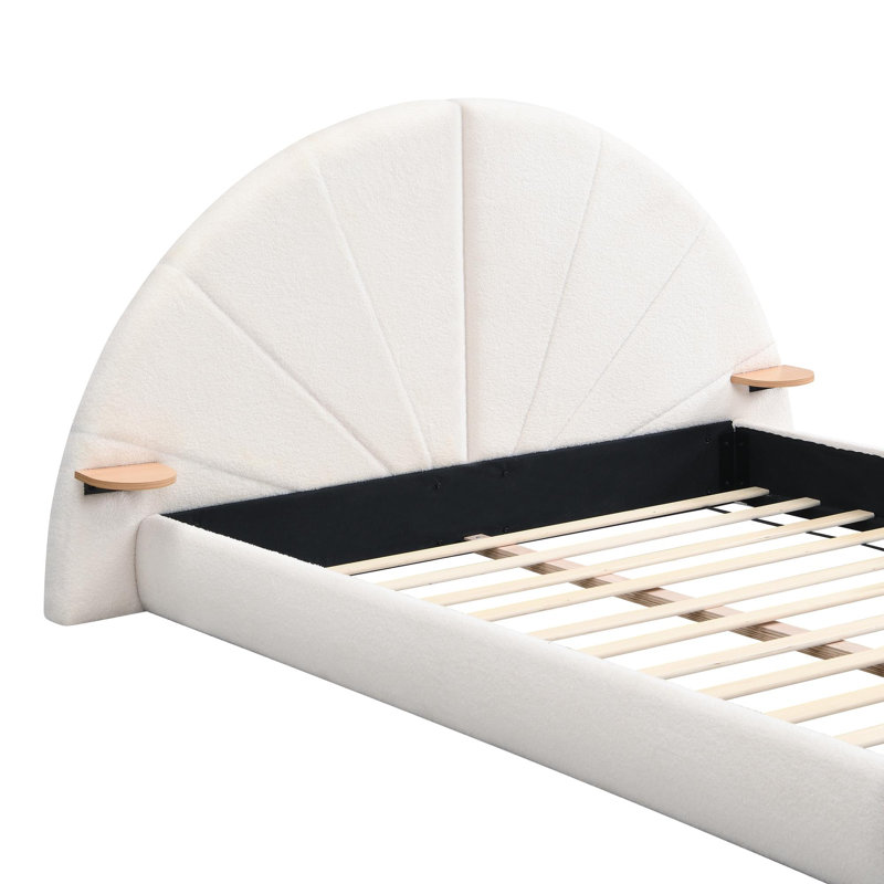 Lit arqué unique avec petite table Unique, grand, beige