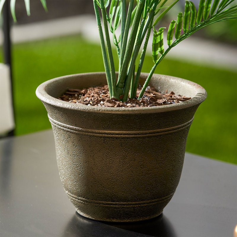Sayoko Pot Planter, Bronze, 7.38" H x 10" W x 10" D
