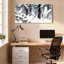 «Snowy Forest With White Herons», ensemble de 1 reproduction d'art sur toile tendue sur toile