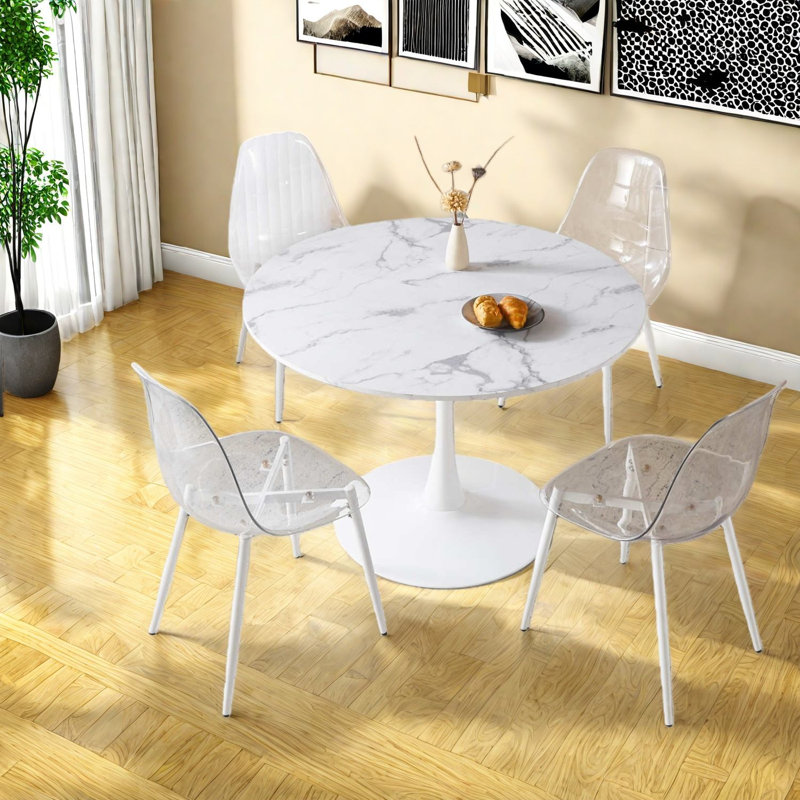 Compact Dining Table Sets(must Include Both Table And Chair) Mdf Marble Home