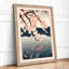 Moonlit Cherry Blossom Japandi - Framed Print-2141846142-2141846143
