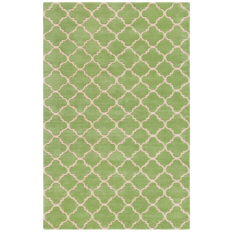 Carolene Hand Tufted Wool Geometric Rug, Rectangle 6' x 9'