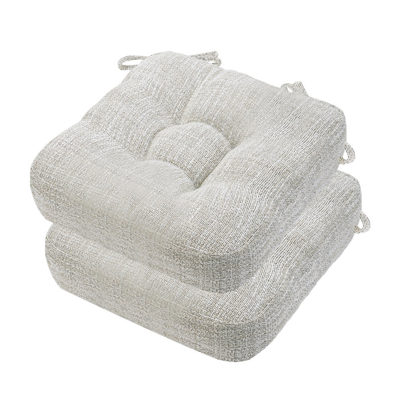 16.5-inch  Dining Chair Cushion, Beige Polypropylene/Olefin